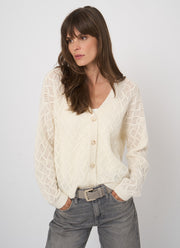  Cashmere Diamond Cardigan by REPEAT Cashmere at Andrews 