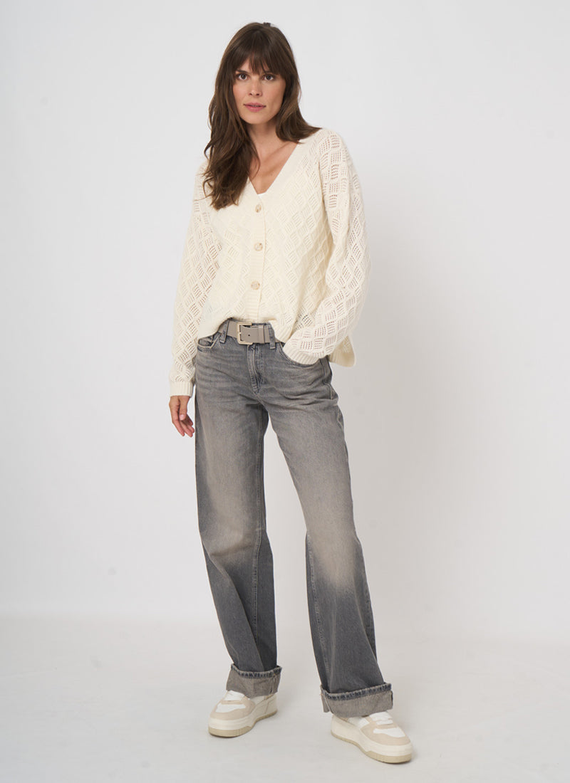  Cashmere Diamond Cardigan by REPEAT Cashmere at Andrews 
