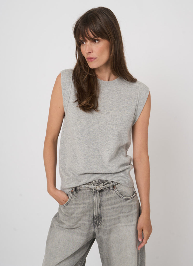 REPEAT Cashmere Cashmere Sleeveless Pullover