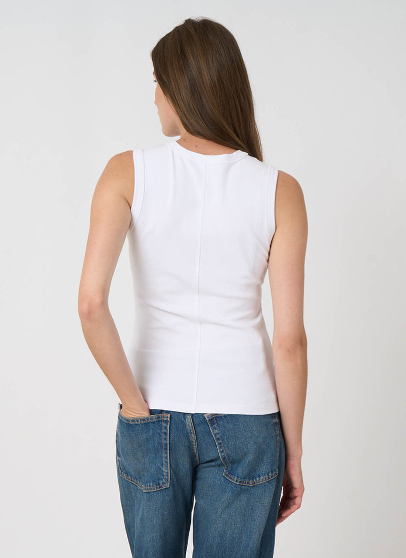 REPEAT Cashmere Cotton Fitted Sleeveless Top