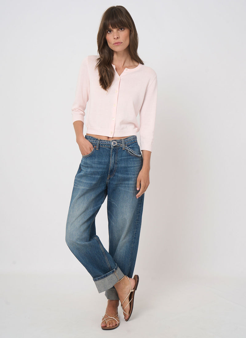 REPEAT Cashmere Cotton Mix Knitted Cardigan