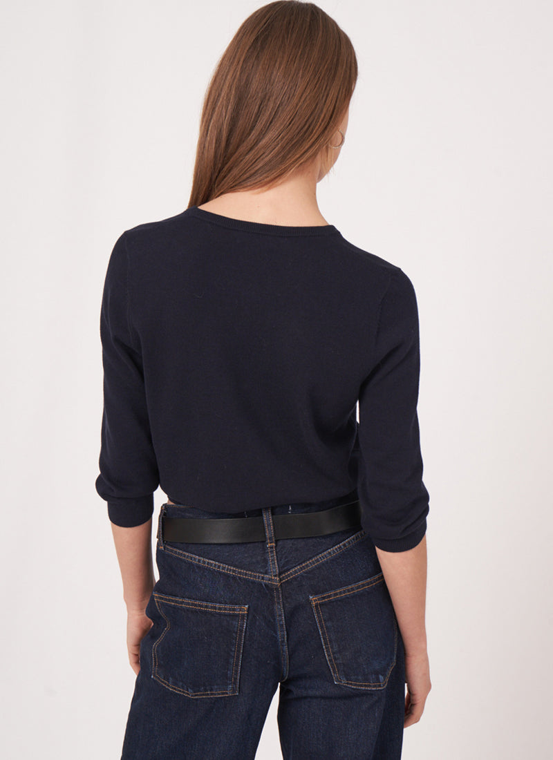 REPEAT Cashmere Cotton Mix Knitted Cardigan