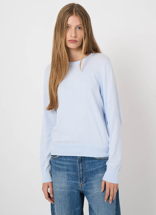 Cotton Knitted Crew Neck Sweater