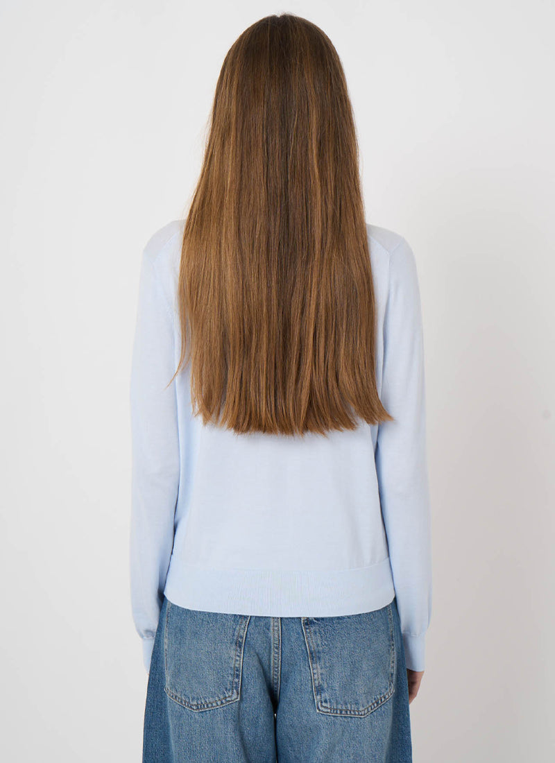 Cotton Knitted Crew Neck Sweater