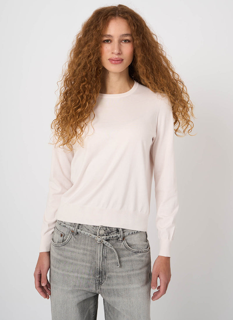REPEAT Cashmere Cotton Knitted Crew Neck Sweater