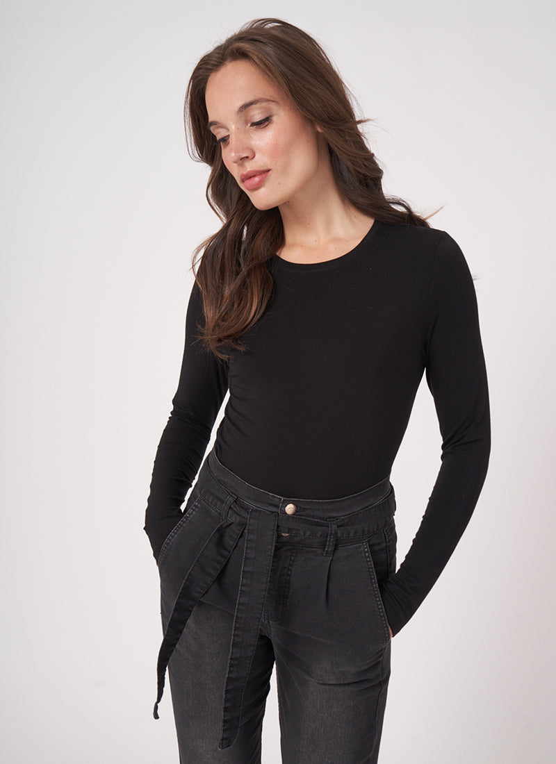 REPEAT Cashmere Simple Knitted Long Sleeve T-Shirt