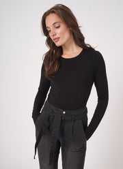 REPEAT Cashmere Simple Knitted Long Sleeve T-Shirt
