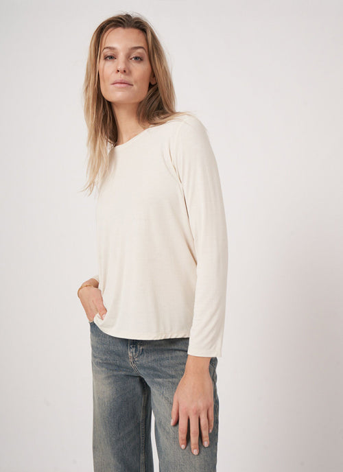 REPEAT Cashmere Simple Knitted Long Sleeve T-Shirt