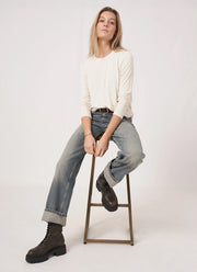 Simple Knitted Long Sleeve T-Shirt