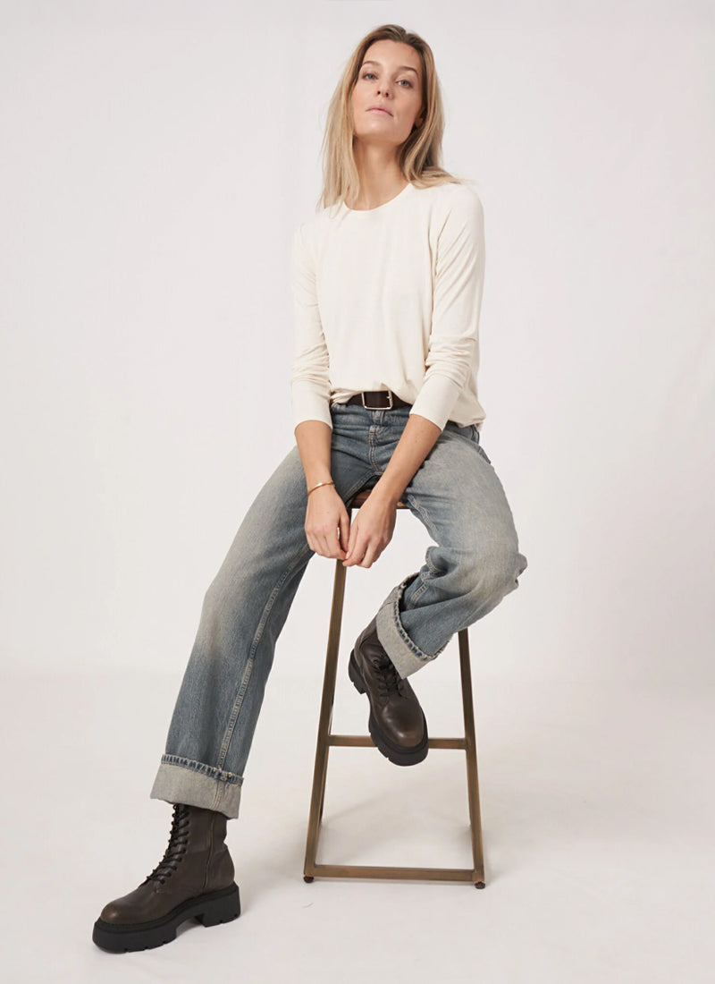 Simple Knitted Long Sleeve T-Shirt