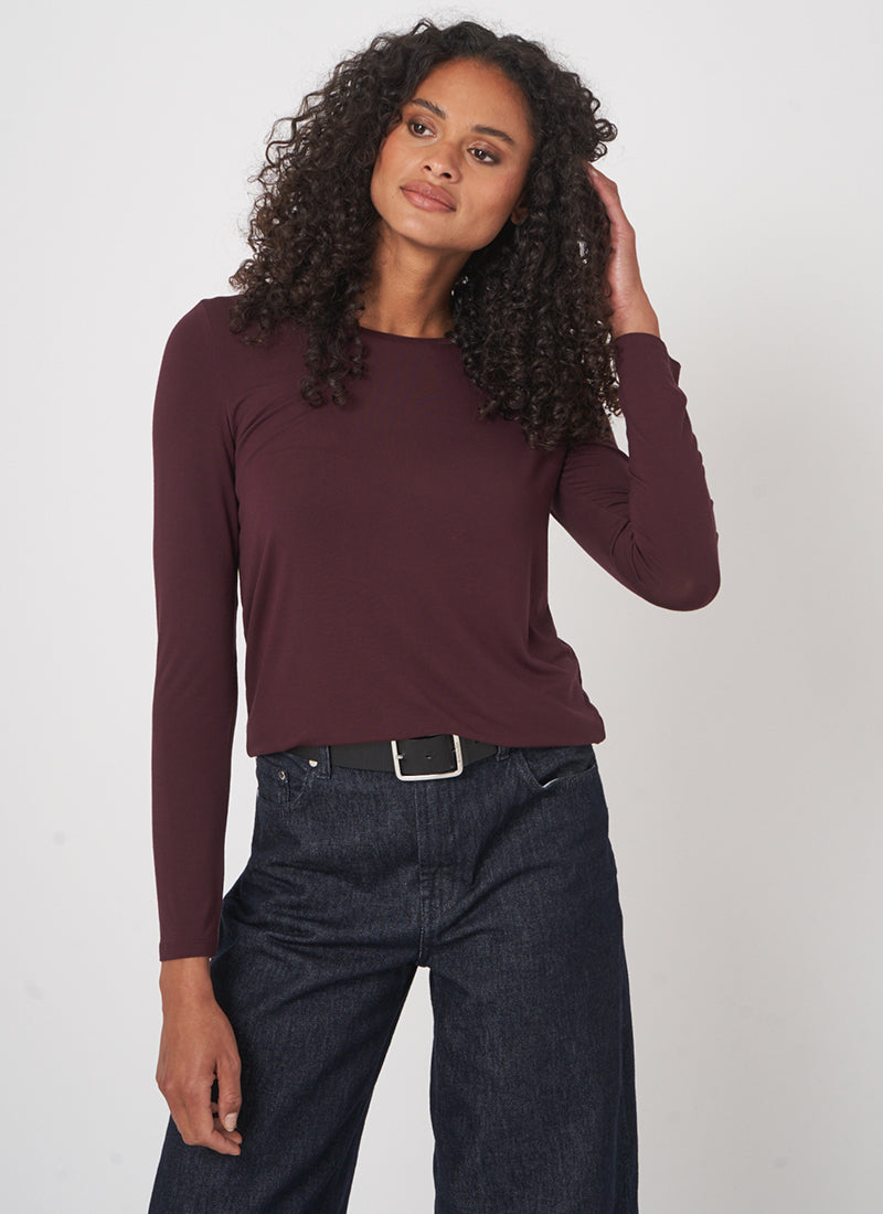 REPEAT Cashmere Simple Knitted Long Sleeve T-Shirt