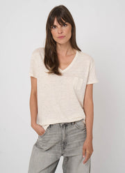 REPEAT Cashmere V Neck Short Sleeve Tee