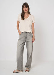 REPEAT Cashmere V Neck Short Sleeve Tee