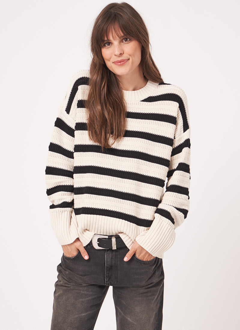 Repeat Cashmere Multi Stripe Knitted Pullover