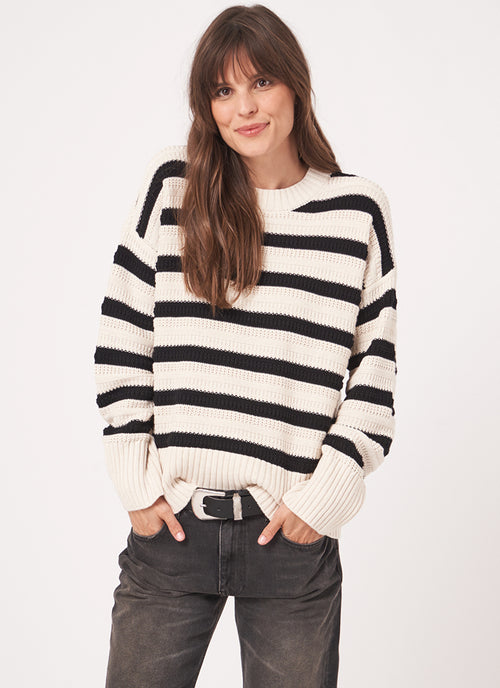 Repeat Cashmere Multi Stripe Knitted Pullover