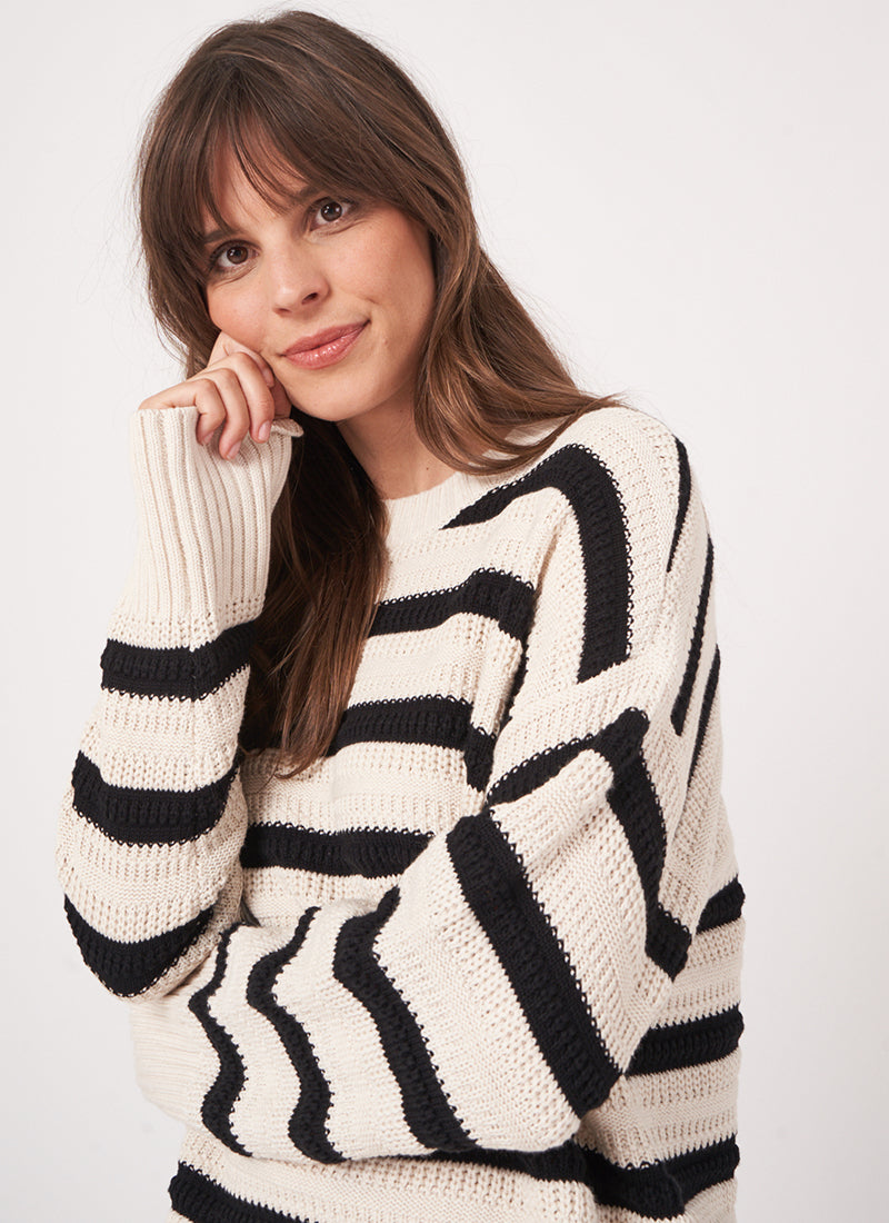 Repeat Cashmere Multi Stripe Knitted Pullover