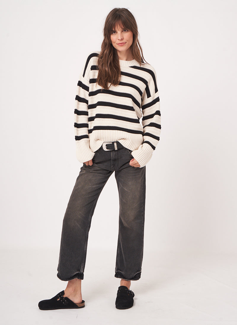 Repeat Cashmere Multi Stripe Knitted Pullover