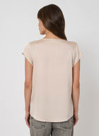 REPEAT Cashmere Silk Short Sleeve Blouse