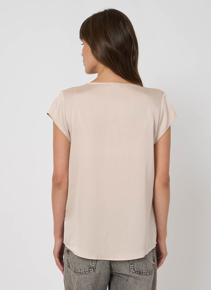 REPEAT Cashmere Silk Short Sleeve Blouse