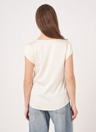 REPEAT Cashmere Silk Short Sleeve Blouse