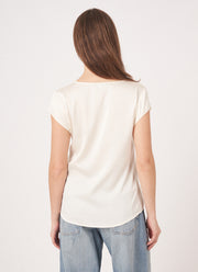 REPEAT Cashmere Silk Short Sleeve Blouse