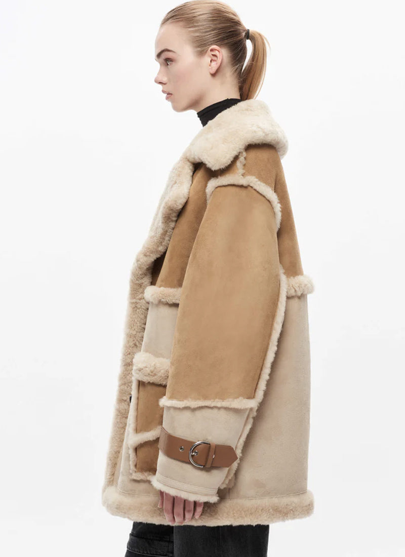 Shoreditch Ski Club Reva Shearling Coat
