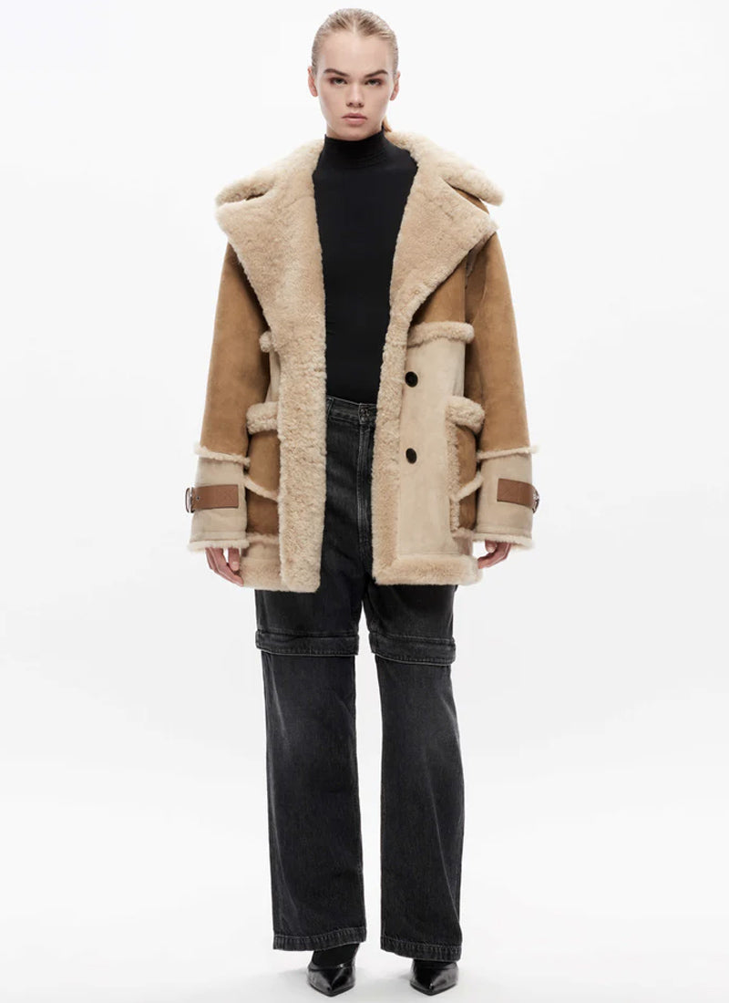 Shoreditch Ski Club Reva Shearling Coat