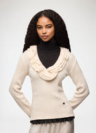 Ribbed Merino Frill Top