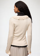 Ribbed Merino Frill Top