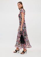 RIXO Bexley Lurex Midi Dress