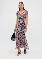 RIXO Bexley Lurex Midi Dress