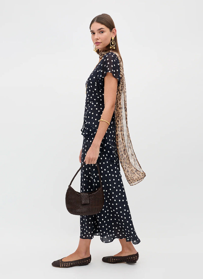 RIXO Evie Silk Maxi Dress