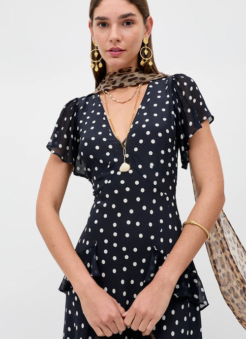 RIXO Evie Silk Maxi Dress