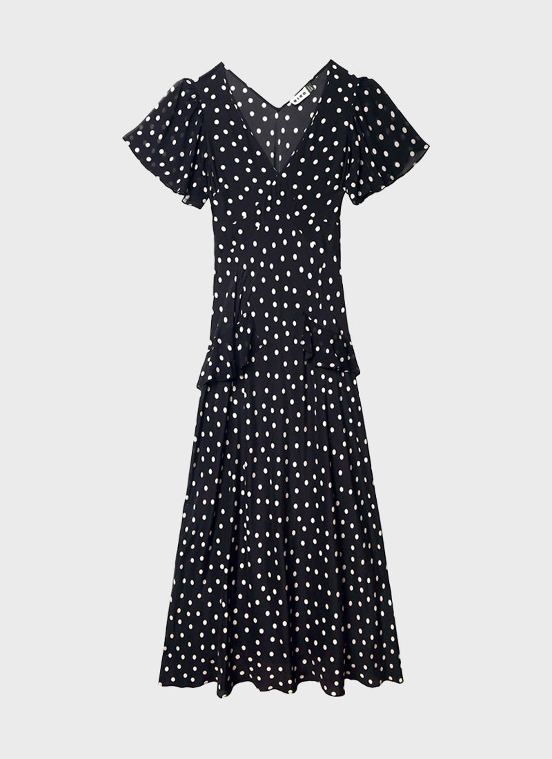 RIXO Evie Silk Maxi Dress