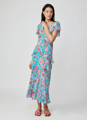 RIXO Evie Silk Maxi Dress