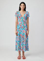 RIXO Evie Silk Maxi Dress