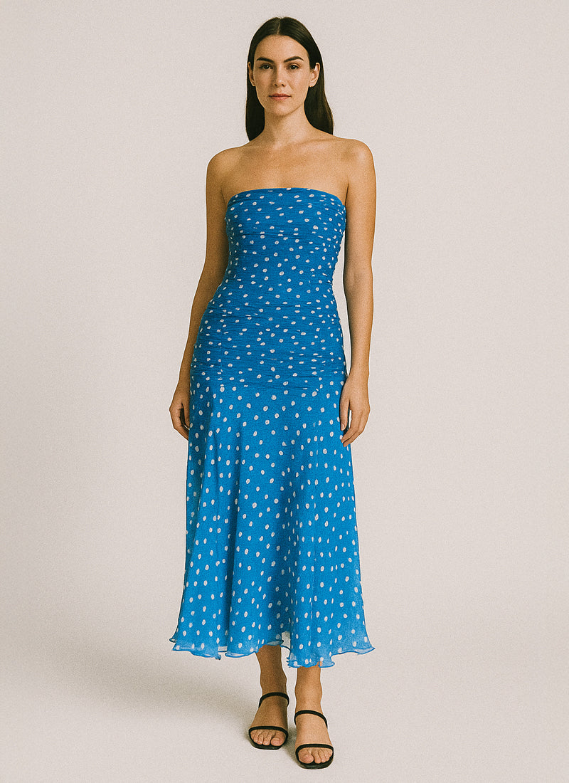 RIXO Tina Bohemia Spot Dress