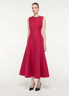Sleeveless Full Skirt Midi Dress
