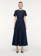 Draped Waist Midi Dress by Roland Mouret