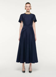 Draped Waist Midi Dress by Roland Mouret