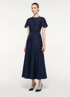 Draped Waist Midi Dress by Roland Mouret