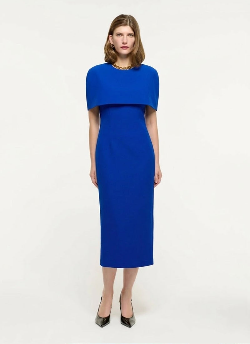 Cape Crepe Midi Dress by Roland Mouret at Andrews 