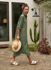 Rory Denim Maxi Shirtdress by Frank & Eileen at Andrews