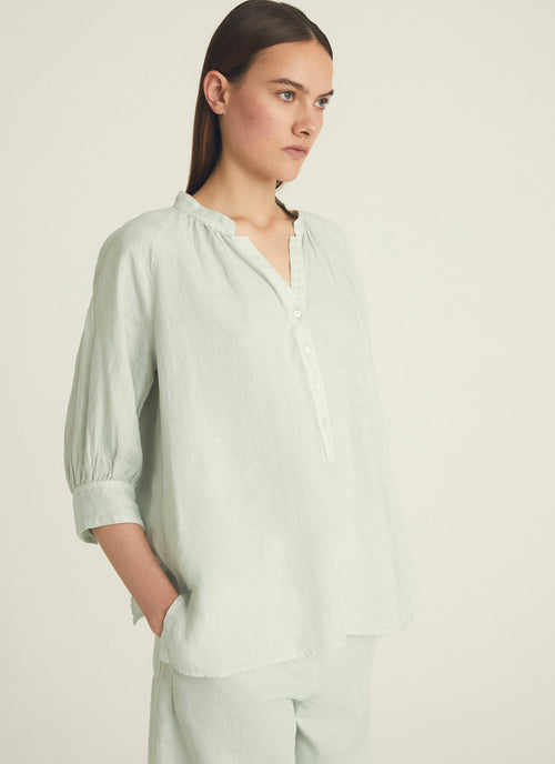 Rosso35 Elbow Popover Linen Top