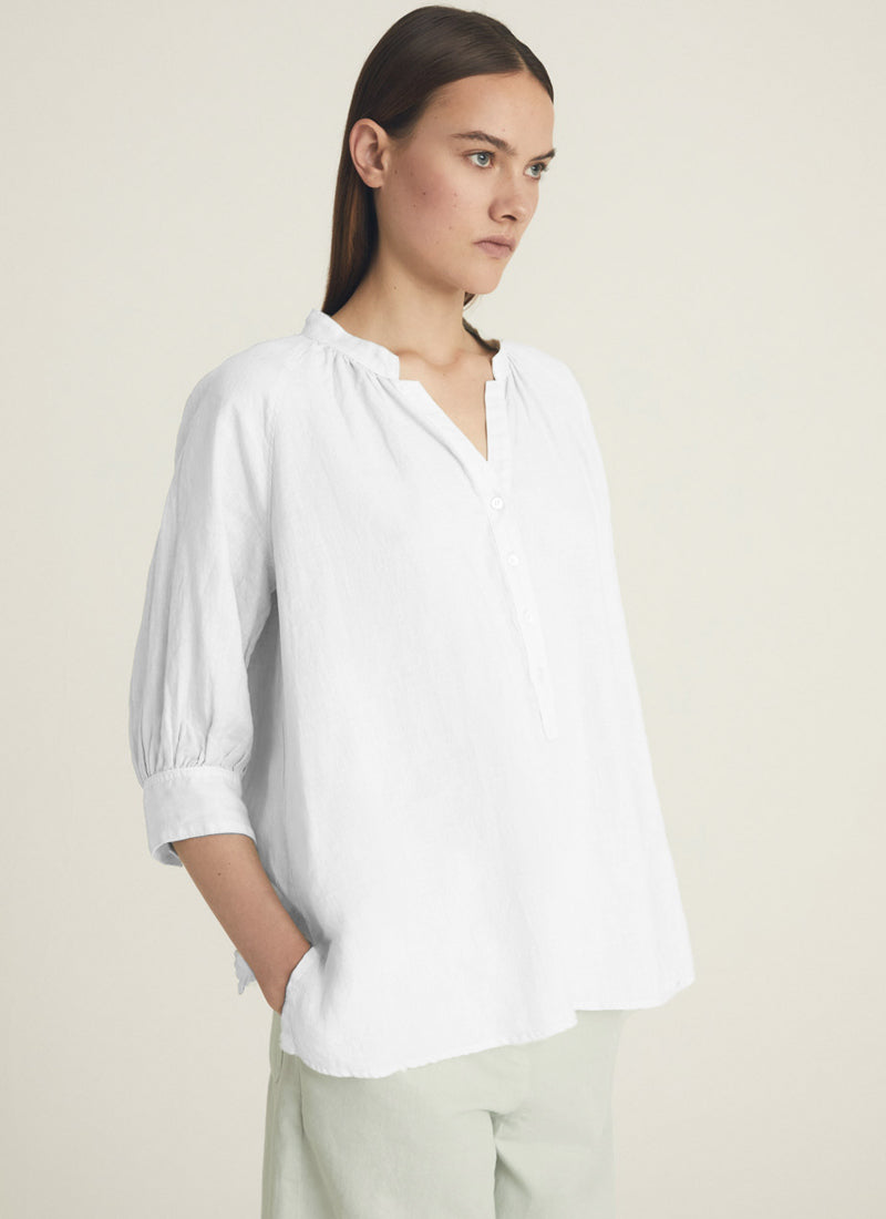 Rosso35 Elbow Popover Linen Top