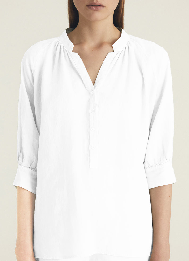 Rosso35 Elbow Popover Linen Top