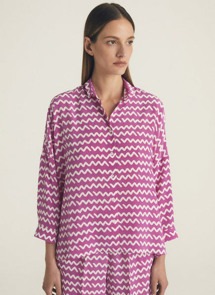 Wave Print Shirt by Rosso35 | Andrews
