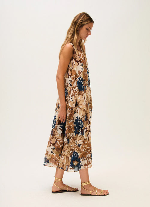 Rosso35 Printed Cotton Voile Sleeveless Dress