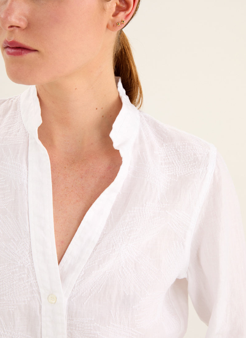 Rosso35 Button Up Embroidered Shirt
