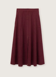 Rosso35 Linen Midi Skirt